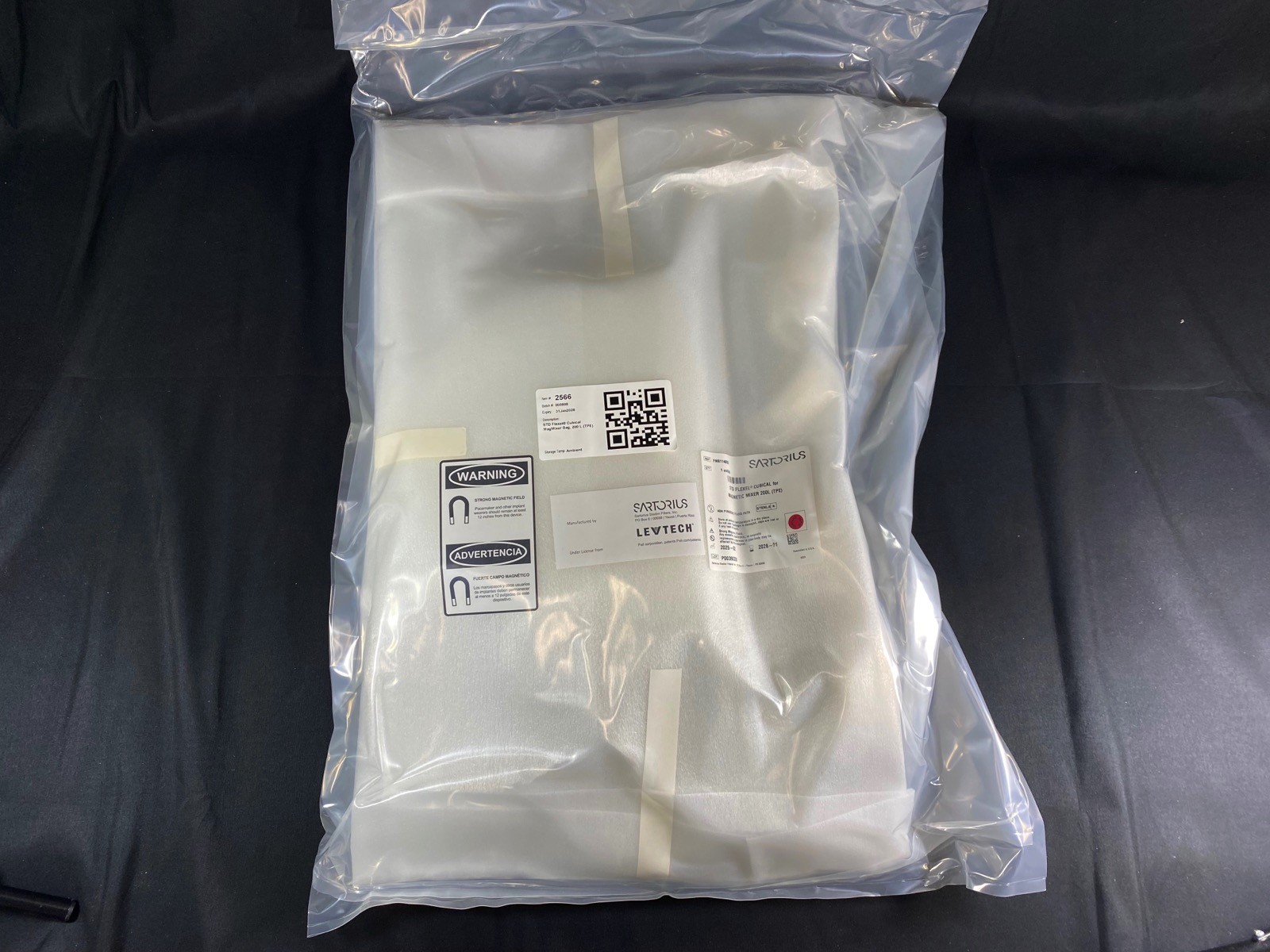 SARTORIUS 200L (TPE) For Magnetic Mixer STD Flexel Cubical Bag FMB114893 (2/Cs)