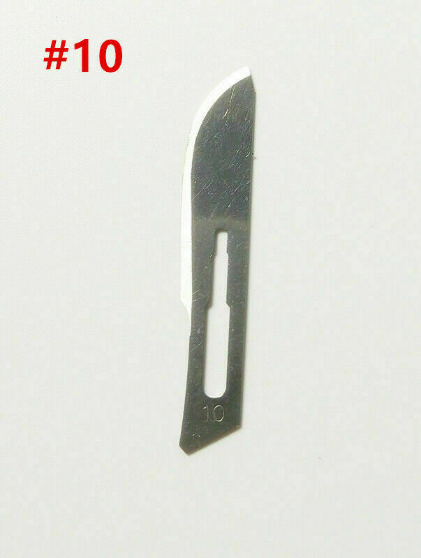 50pcs Dental Medical Sterile Surgical Blades Dental Knife 10Sizes+Handle X1