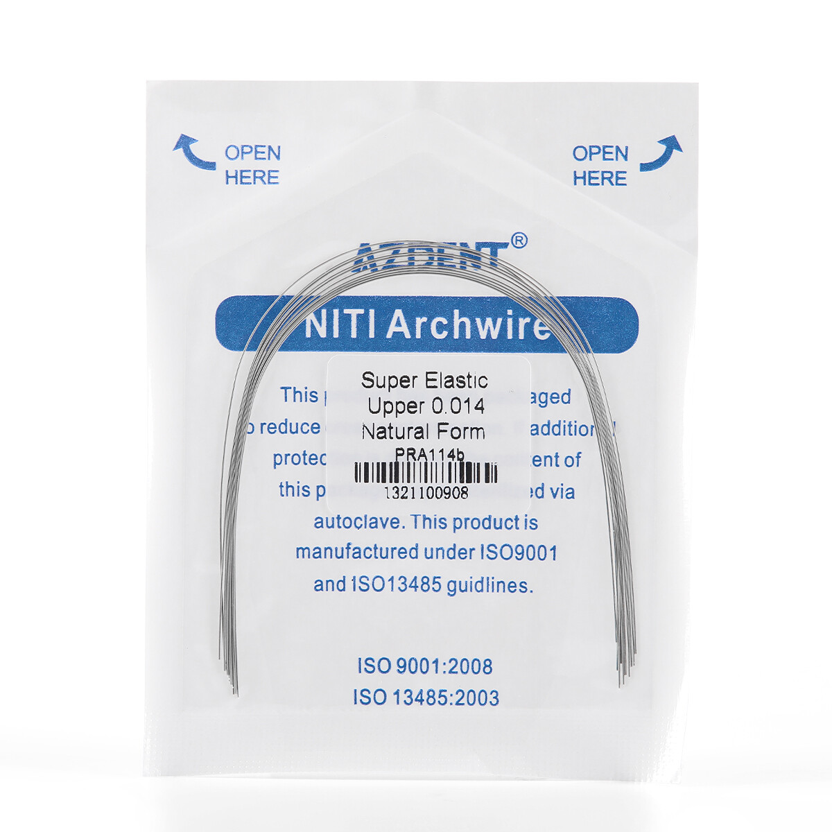 10Pcs/Pack Dental Orthodontic Super Elastic NITI Round Arch Wires Natural Form