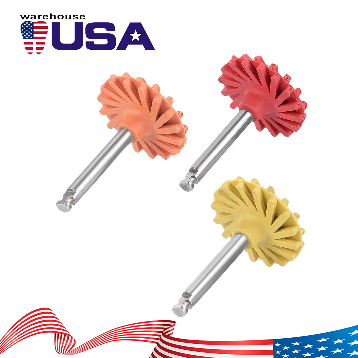 US Dental Composite Diamond Grinding Polishing Wheels Disc RA Coarse/Medium/Fine