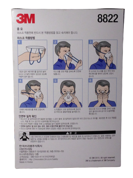 3M 8822 FFP2 Particulate Respirator Face Mask