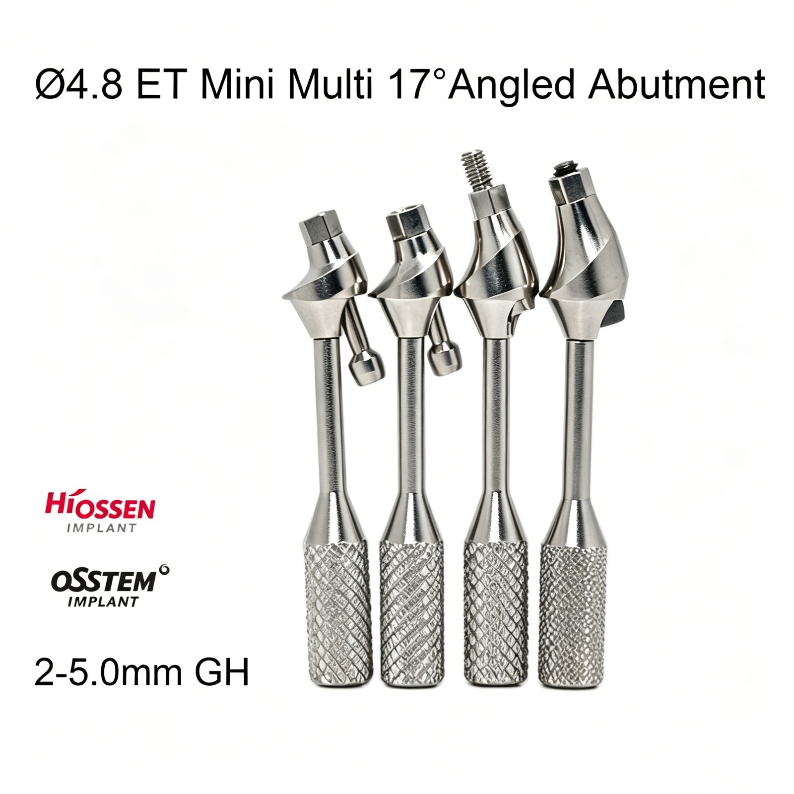 Dental Ti Multi unit Angled abutment MU 17° Hex fits Hiossen Osstem Mini/Regular
