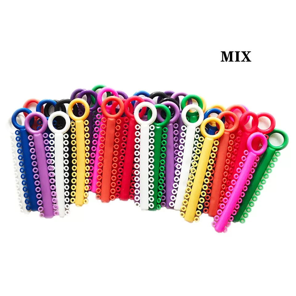 1040 Pcs/1 Pack Dental Orthodontic Ligature Ties Elastic Rubber Bands 37 Colors