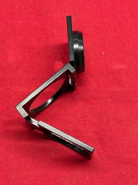 Unknown Magnification and Brand Round Face Folding Loupe – Black Metal
