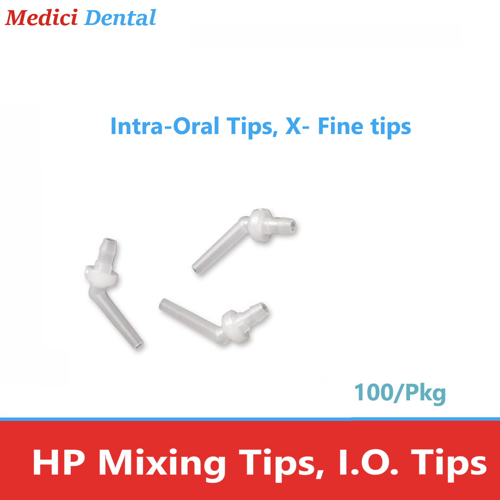 Dental Yellow Intraoral Tips, Pink Intraoral Tips, Ribbon Tips, Fine Tips 100/Bg
