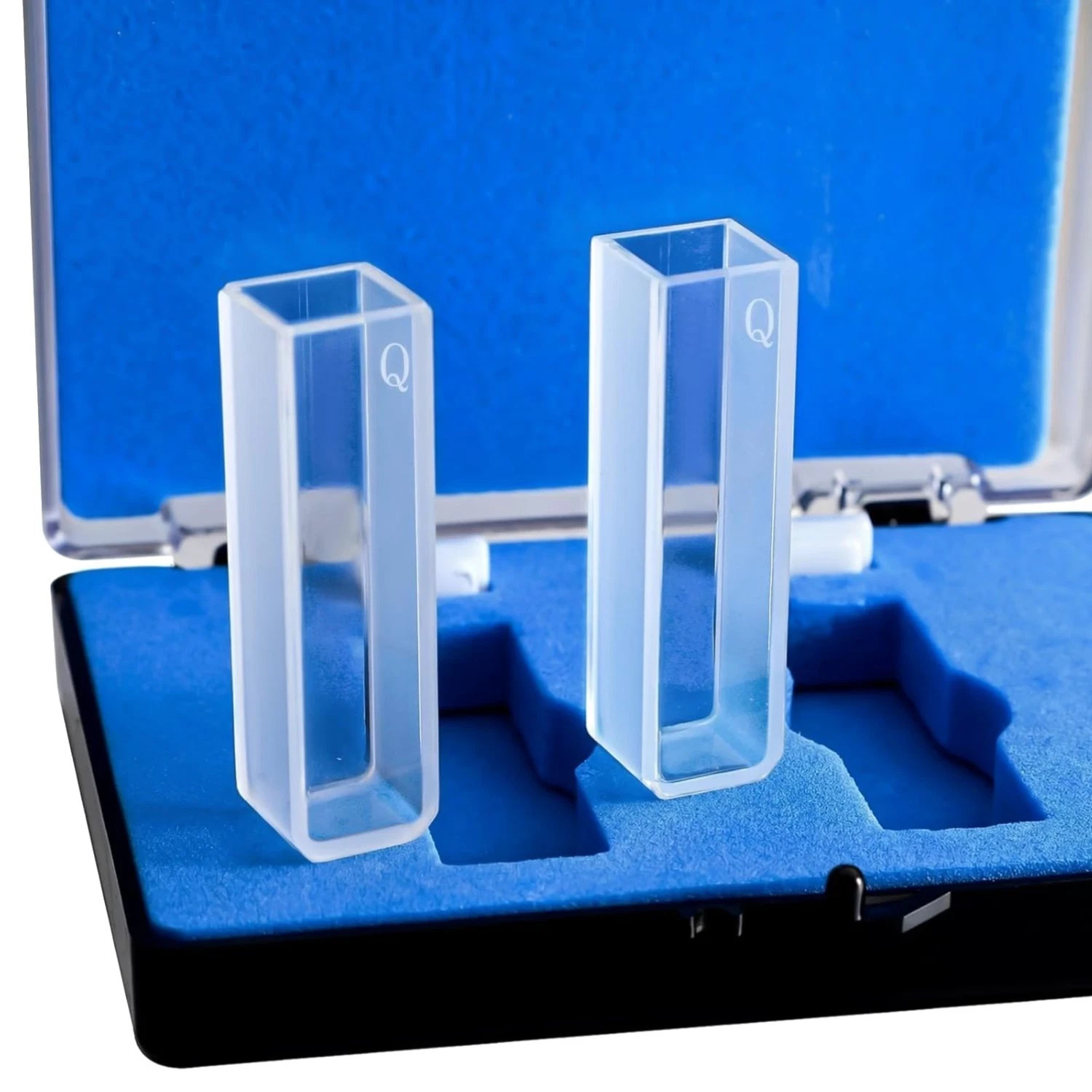 10mm Square UV Quartz Cuvettes 2-Pack, Sealable, 190-2500nm, 2 Clear Sides UVVIS