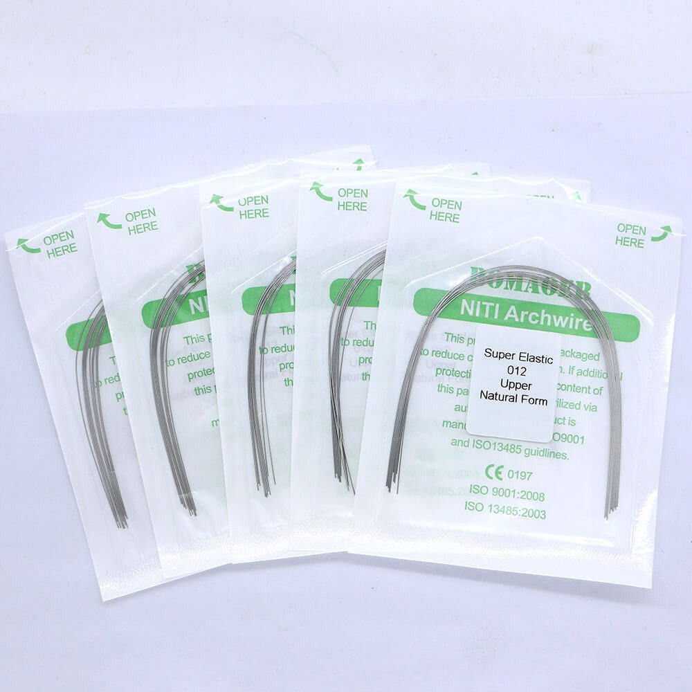 50 Packs Dental Ortho Niti Super Elastic Round Arch Wire Nature Form 012 Upper