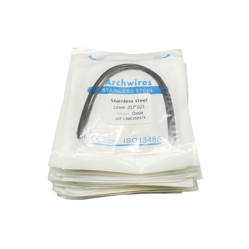 100Pc Dental Ortho S.S Arch Wire Round Rectangular Stainless Steel Wires Ovoid