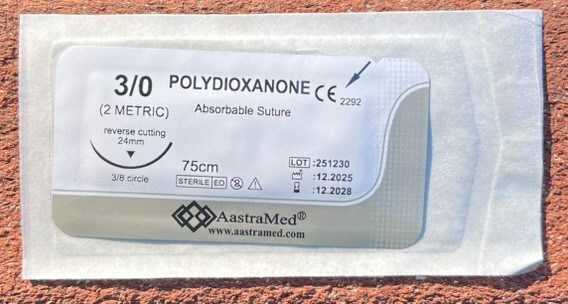 3/0 PDS/PDO 72ct Veterinary Surgical Suture Polydioxanone monofilament Dental