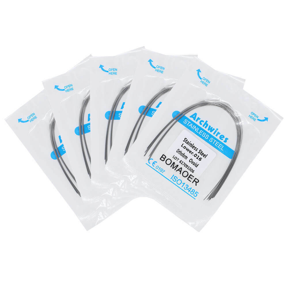 5-200bags Dental Orthodontic Stainless Steel Round Arch Wire 016 Lower 10pcs/bag