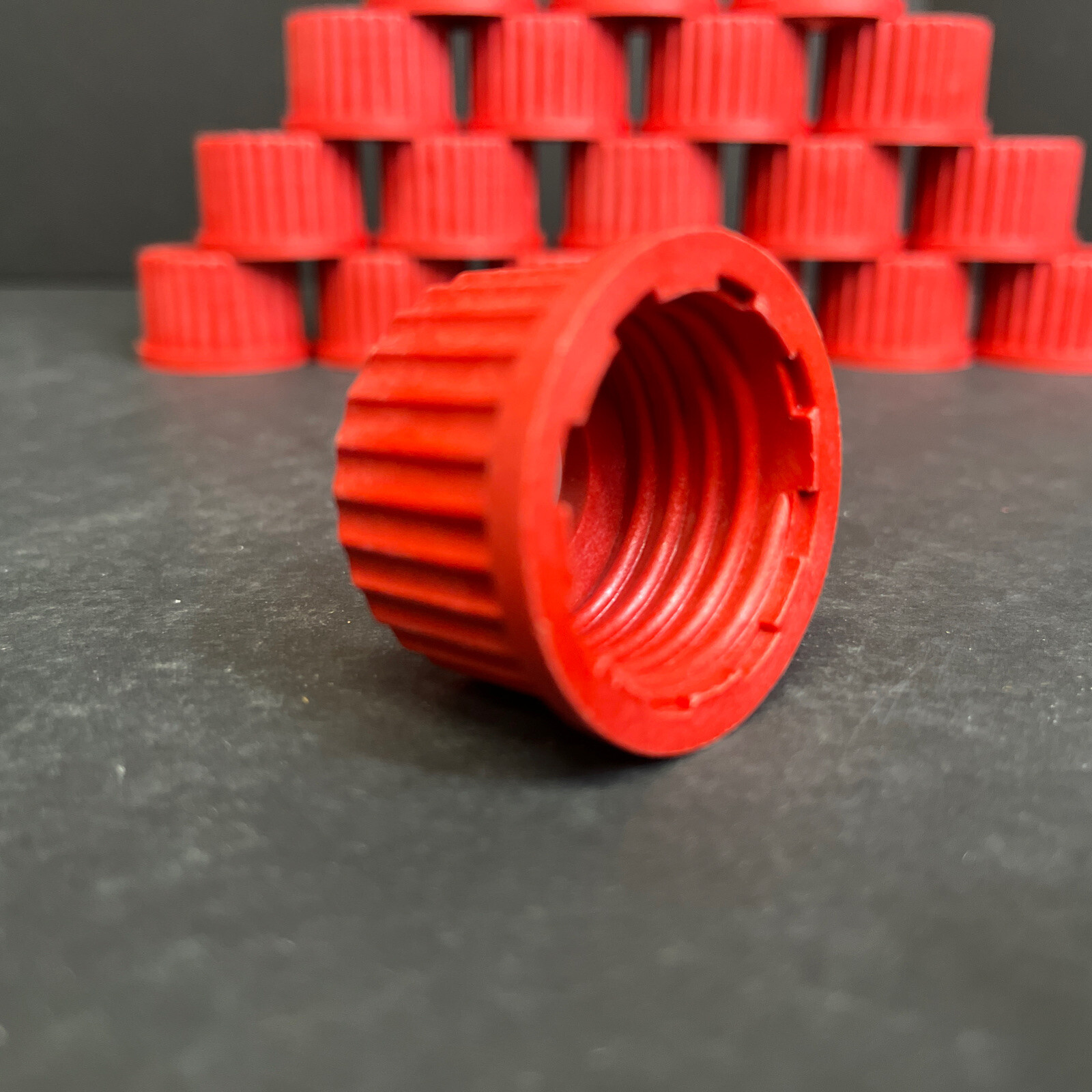 Chemglass Bottle Cap Open Top GL-32 Threads 22 mm Autoclavable Total of 36 Caps