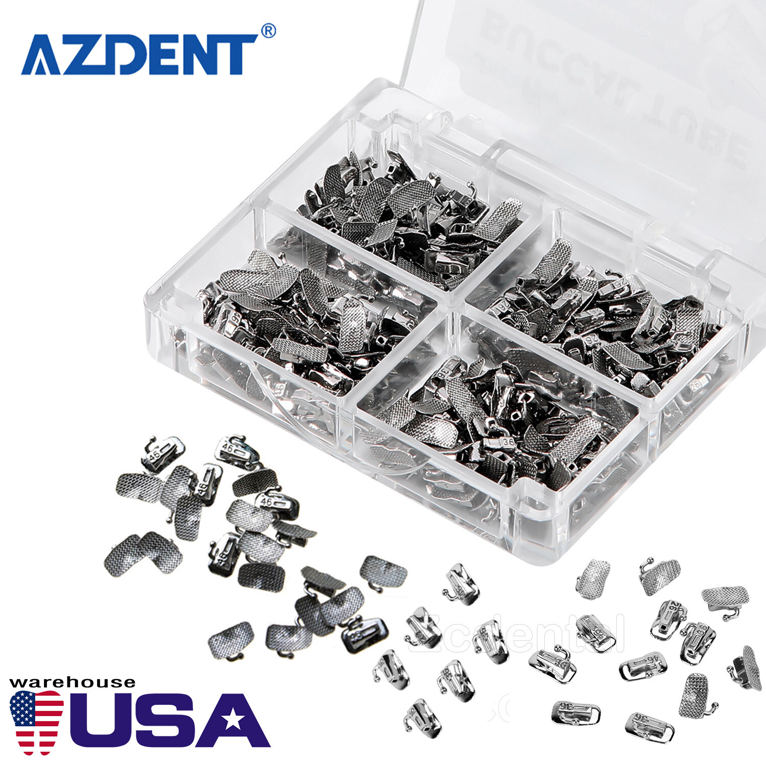 Dental Ortodoncia Tubos bucales de Roth 022 1er Molar Bondable Non-Convertible