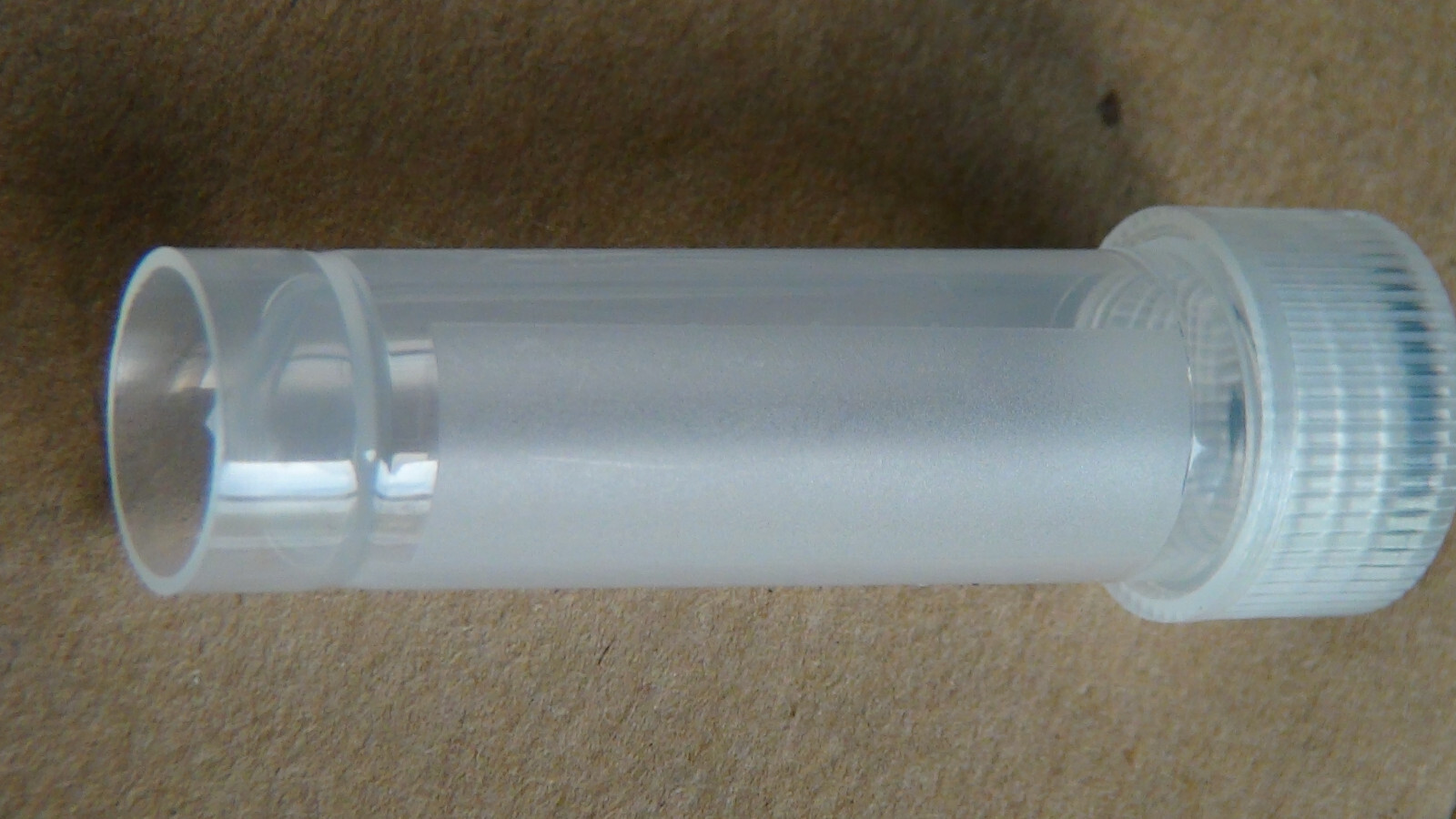200 x 5mL Cryovial Screw Cap Transport Tubes Self Standing Sterile Clear
