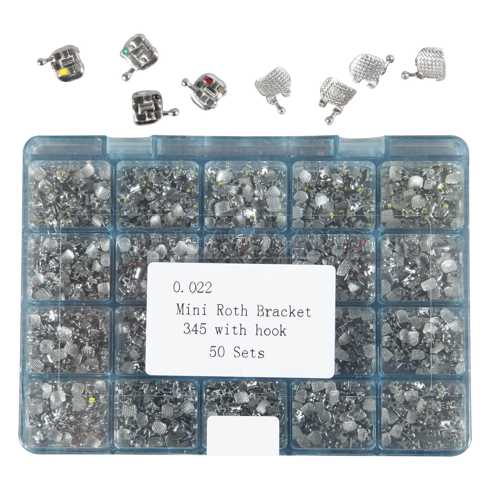 1000 PCS Dental Metal Orthodontics Brackets Brace MINI Roth.022 345 Hooks #2