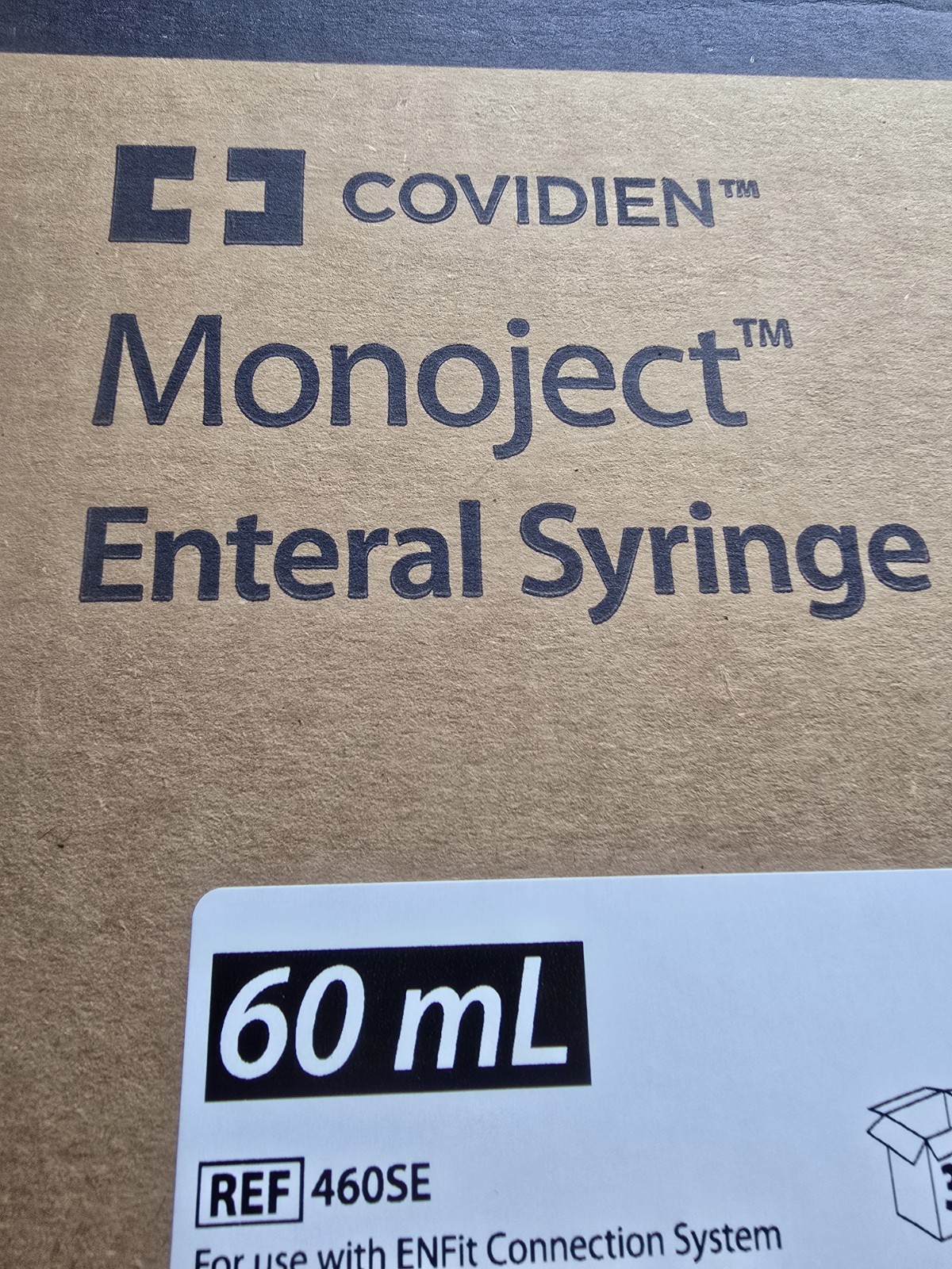 ⭐ Covidien Monoject ENFit 60 mL Enteral Syringe 460SE Lot of 10 Exp July 2029