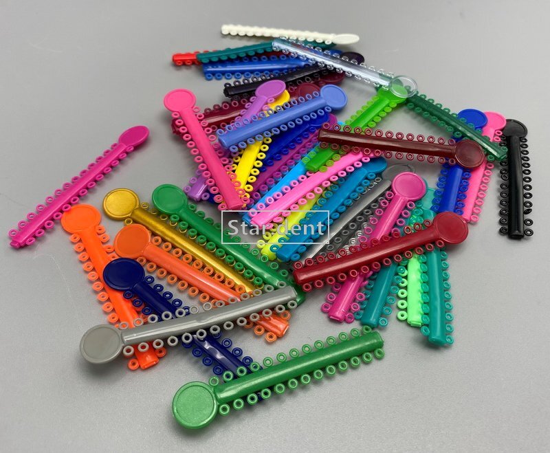 Dental Orthodontic Elastic Ligature Ties Rubber Bands Brackets Brace