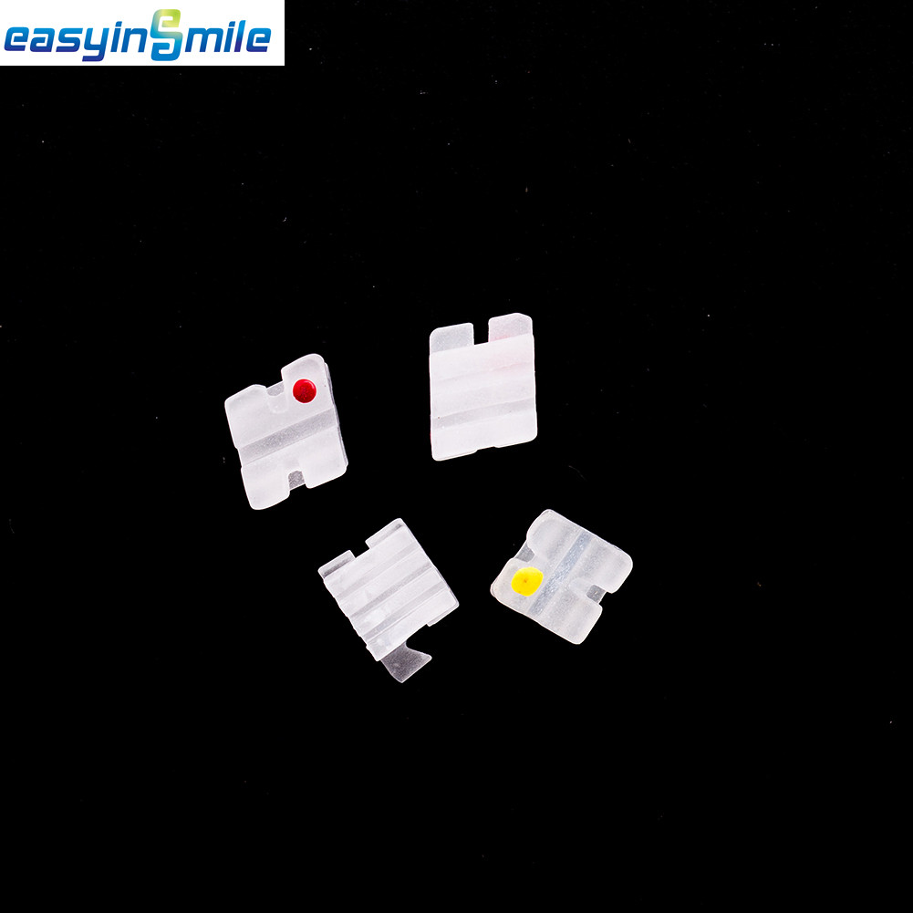 5Kits Dental Orthodontic Brackets Ceramic Clear Mesh Base ROTH 345 Hook 022