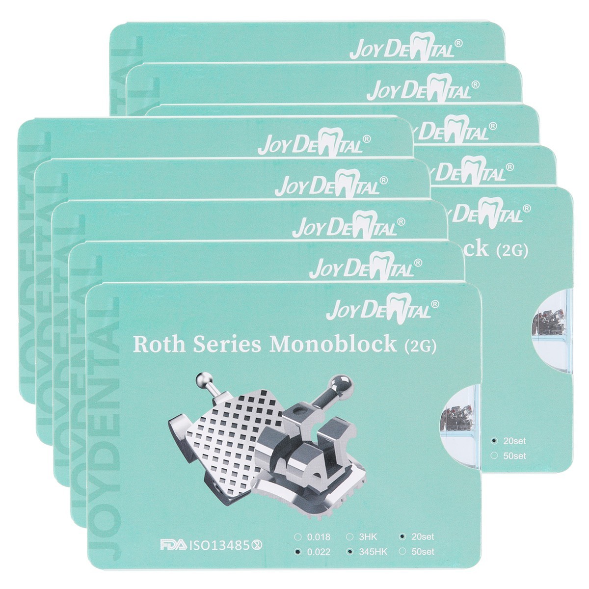 20Sets Dental Orthodontic MIM Monoblock Brackets Mini Roth 0.022″ Hooks AZDENT