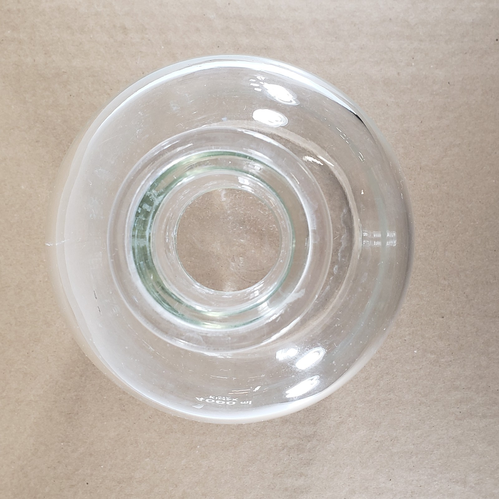 Kimax 14607-4000 4000mL Glass Reservoir Bottle w/3/8″ Bottom Hose Outlet