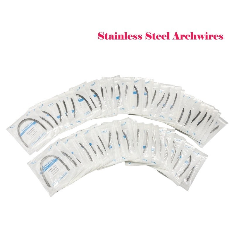 100Pc Dental Ortho S.S Arch Wire Round Rectangular Stainless Steel Wires Ovoid