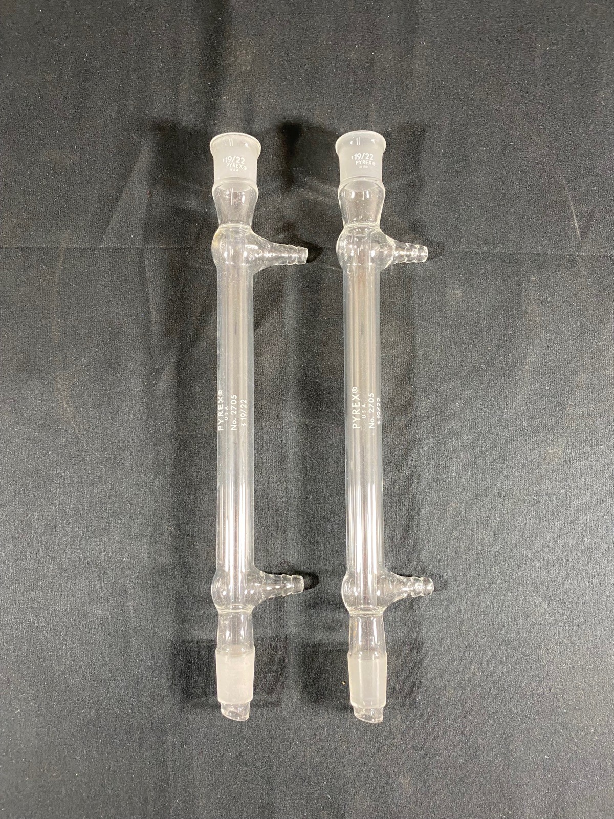 PYREX Glass 19/22 190mm Jacket Distilling West Condenser Drip Tip 2705-19 (2/Pk)