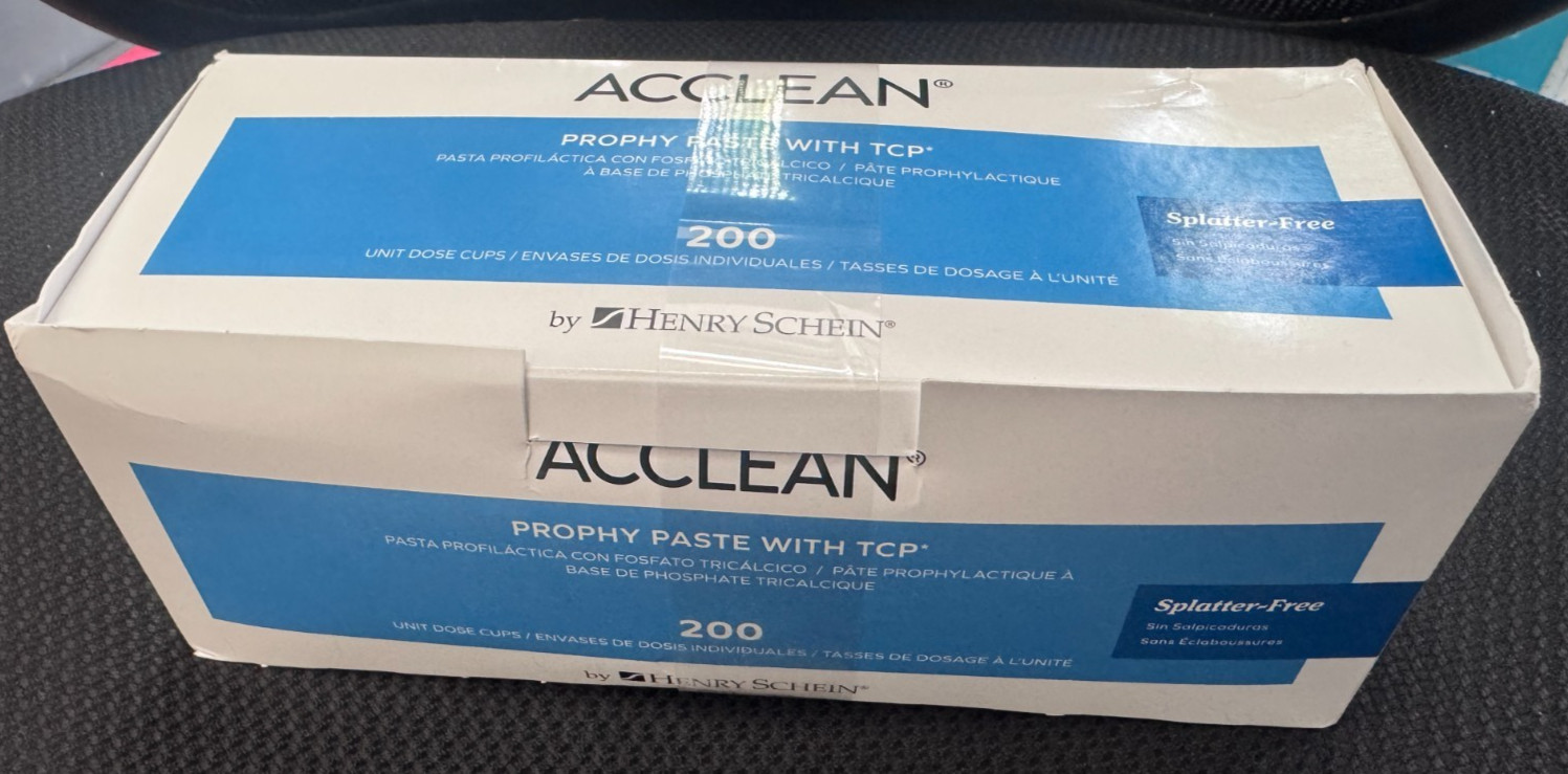 Acclean with TCP Prophy Paste Fine Bubblegum 200/Bx EXP JUL26