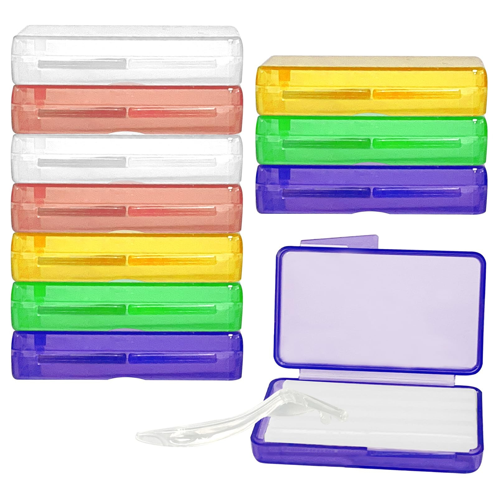 10-Pack Multicolored Dental Wax for Braces, 50-Strip Set of Unscented,…