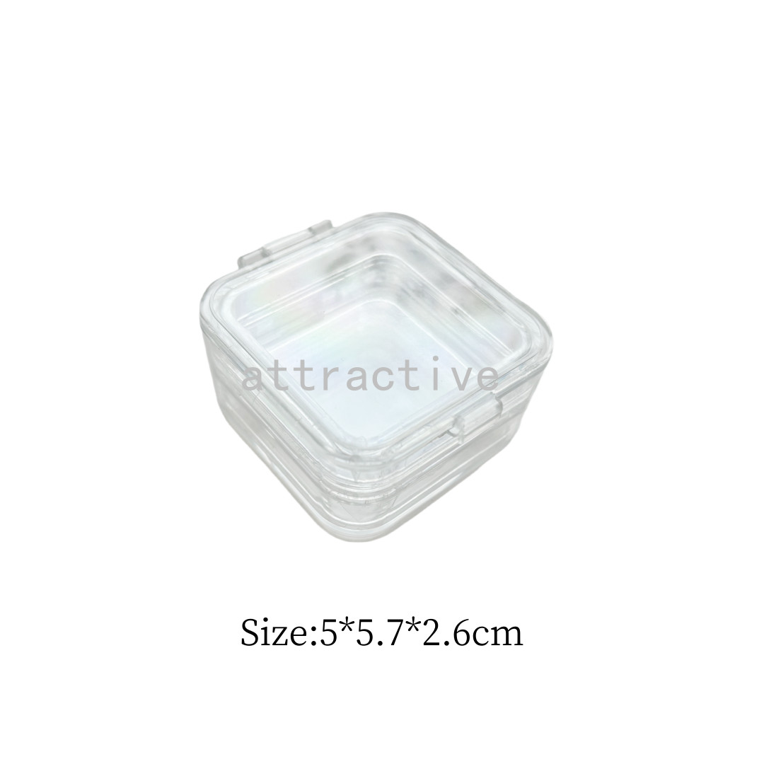 Denture Case Retainer Acrylic Jewelry Storage Box Hinged Display Dental Membrane