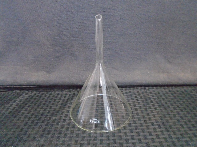 KIMBLE KIMAX Glass 75mm ID And 143mm ID Powder Filling Funnels 2/Pcs B