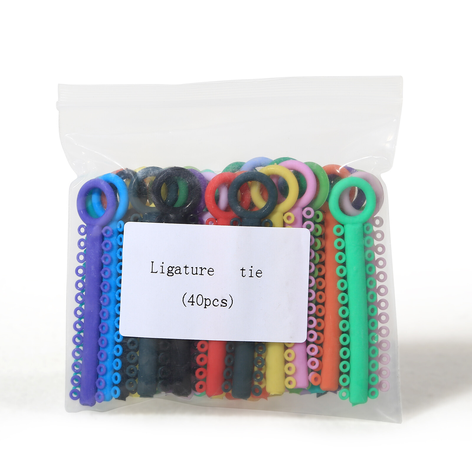 1040 Circles Dental Orthodontics Ligature Ties Elastic Multi-colored tie 40 pcs