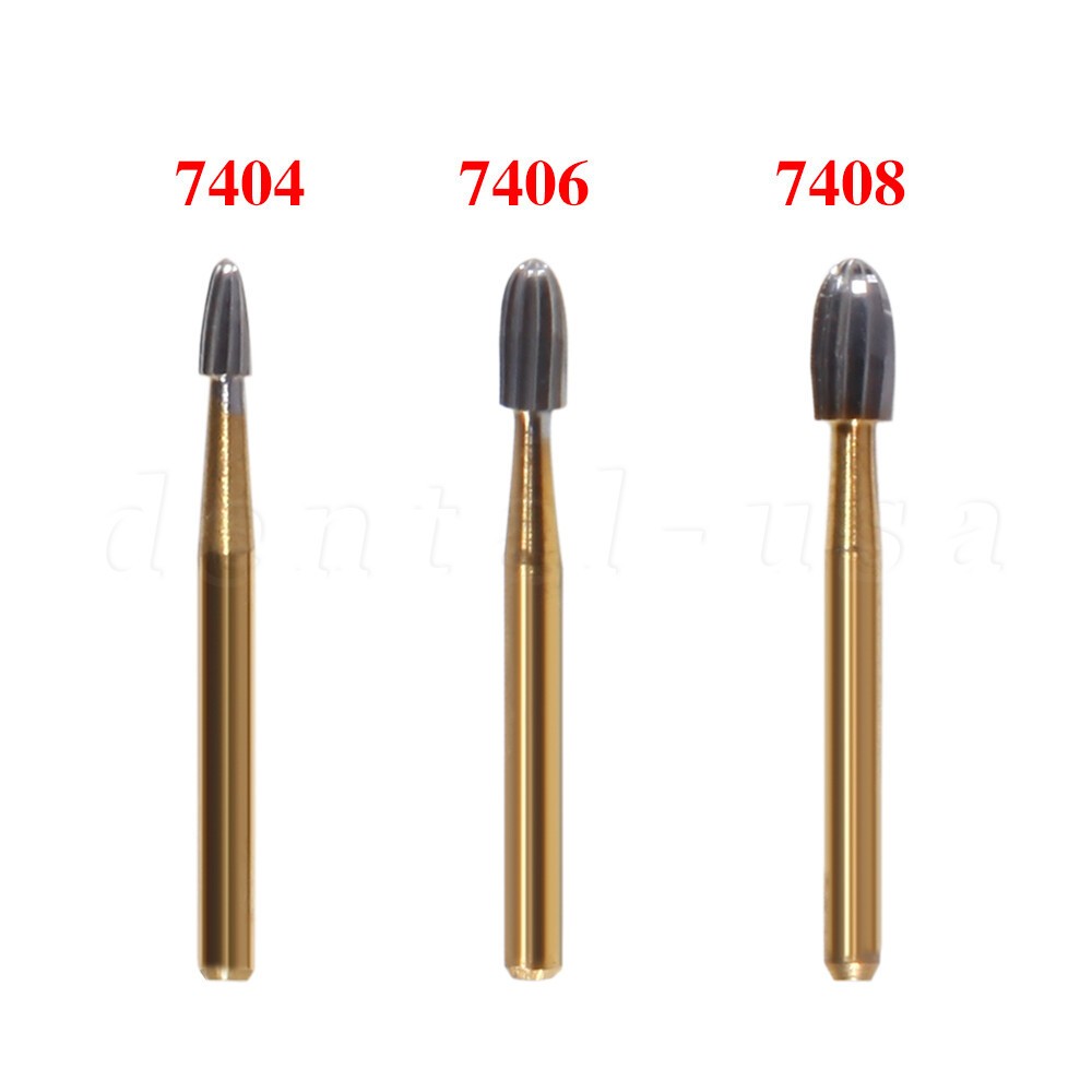 Dental Carbide Burs Trimming & Finishing Egg Football FG 7404 7406 7408
