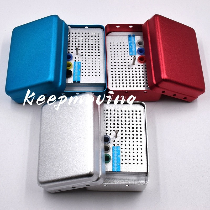 180 Holes Dental Endo Box FG Files Bur Holder Autoclave Organizer Box Ruler
