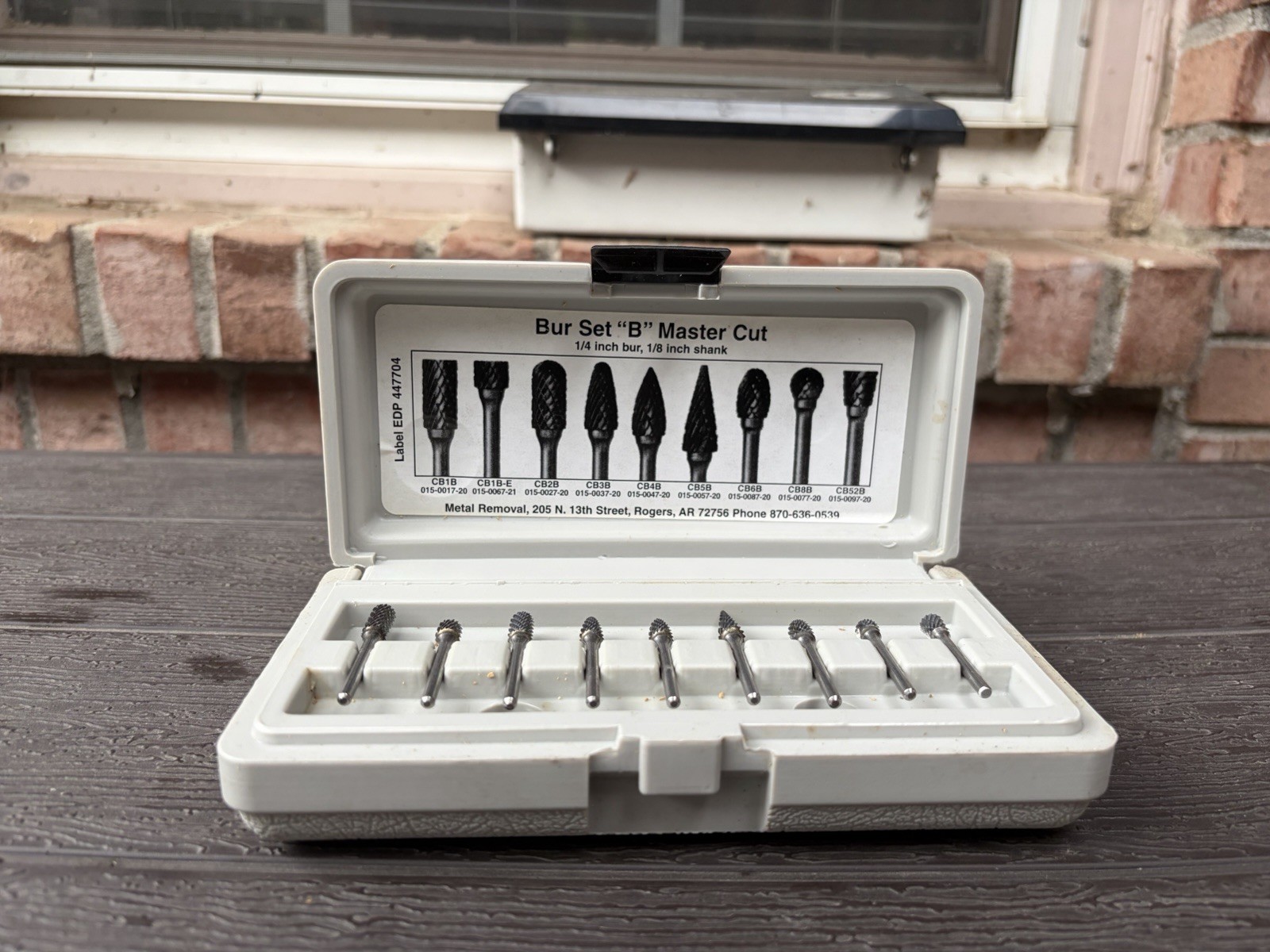 Metal Removal Bur Set “B” Master Cut Carbide Head, HP Long Straight Shank