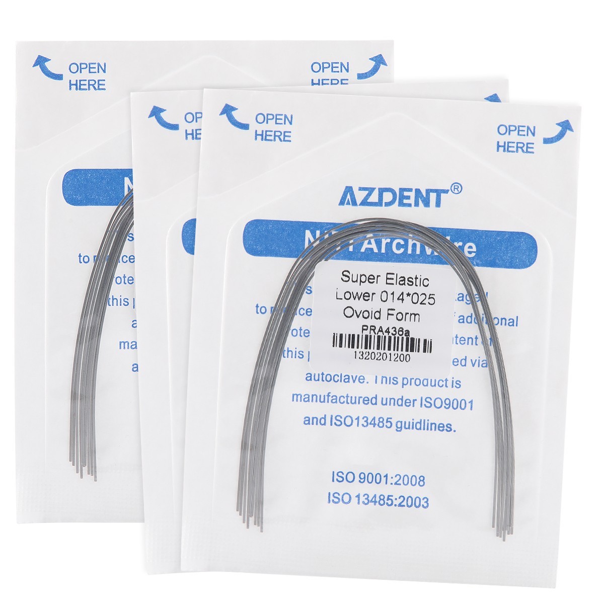 Dental Orthodontic Stainless Steel Natural Rectangular Arch Wire AZDENT 10PCS/PK