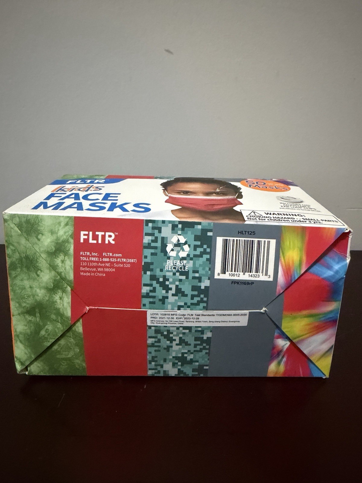 FLTR Kids Face Masks Disposable Fully Adjustable Ear Loops Assorted 50 (HLT125)