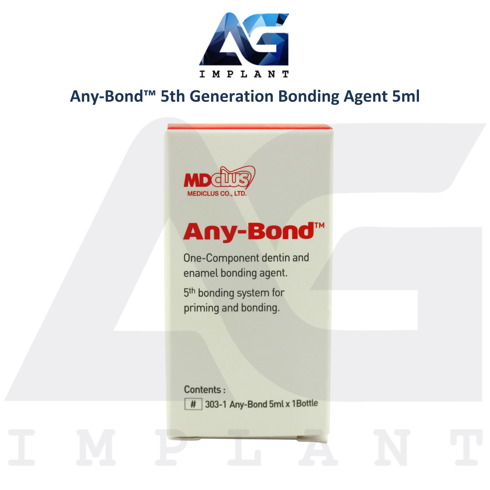Any-Bond 5th Gen Bonding Agent 5ml One Step Application Dental Restorations
