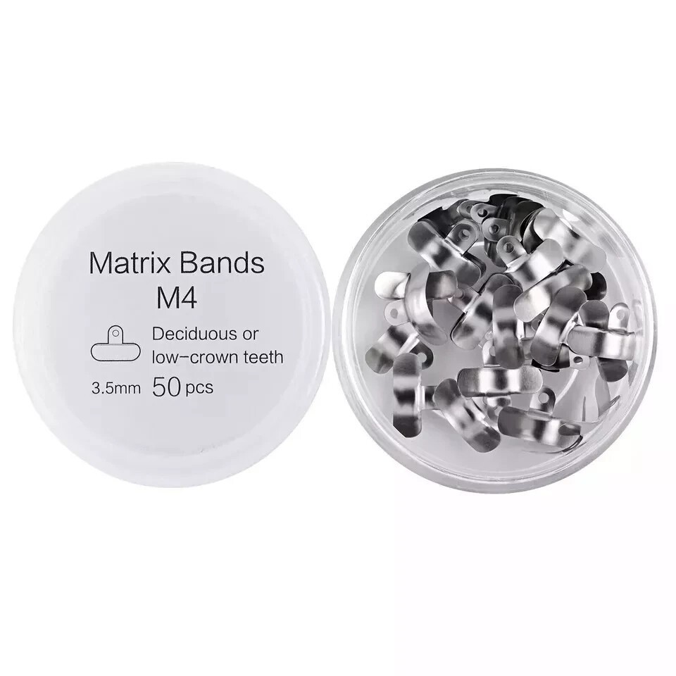 50Pcs/box Dental Sectional Matrix Bands M4 Metal Sectional Contoured Matrice