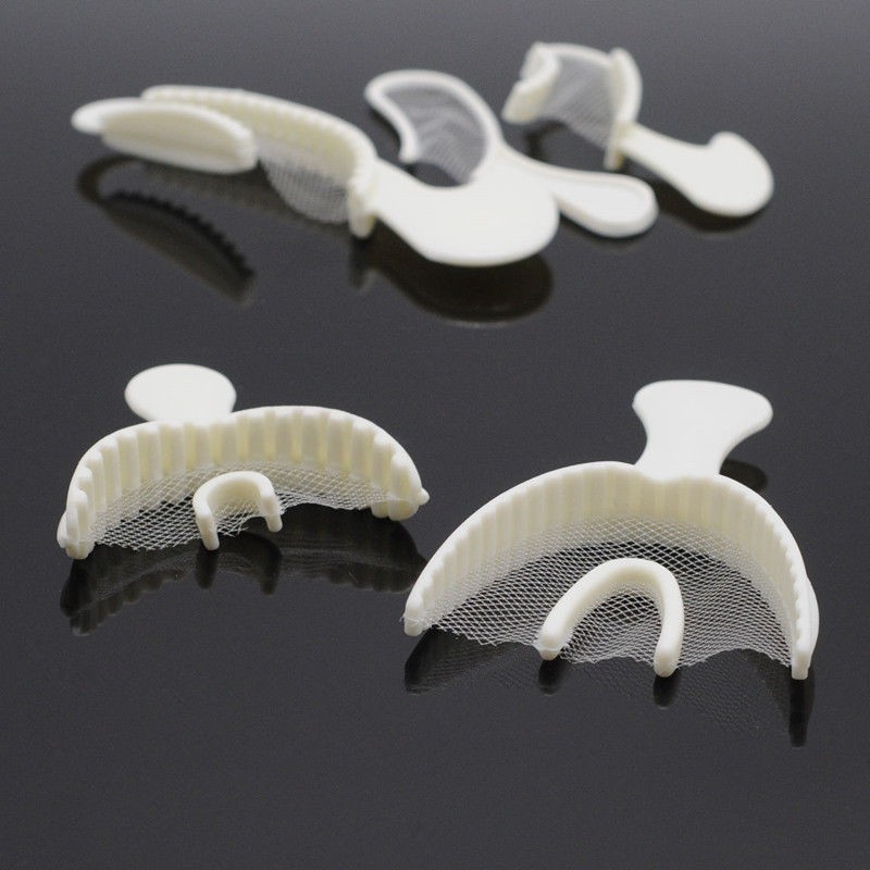 50 (1 Bag) Dental Bite Registration​ Impression Triple Trays Tray Mold Posterior