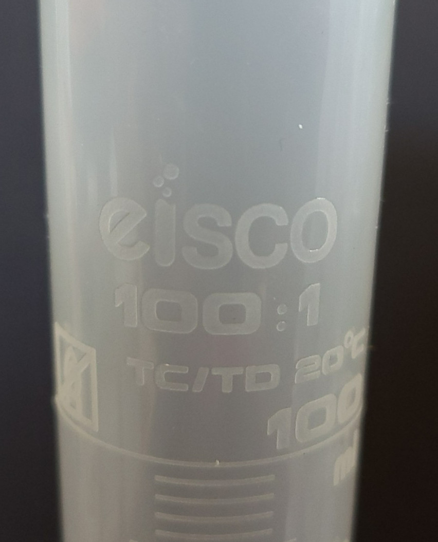12 Eisco 100ml Plastic Measuring Cylinder Graduated Cylinder for Laboratory Test