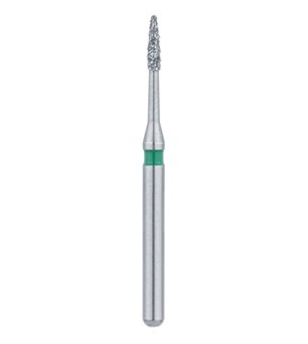 MEISINGER DENTAL 889LG-009-FG SHORT FLAME DIAMOND BUR INTERPROXIMAL REDUCTION
