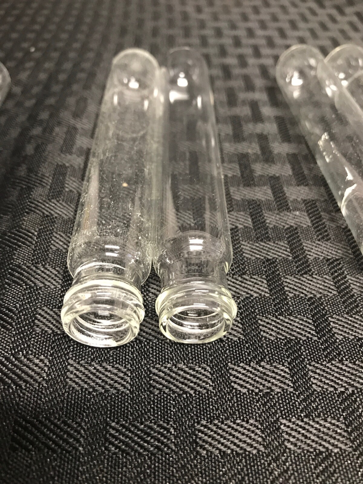 (10) Lab Glass 25mL Reusable Culture Tubes 20 x 125mm 18-415 Thread No Cap