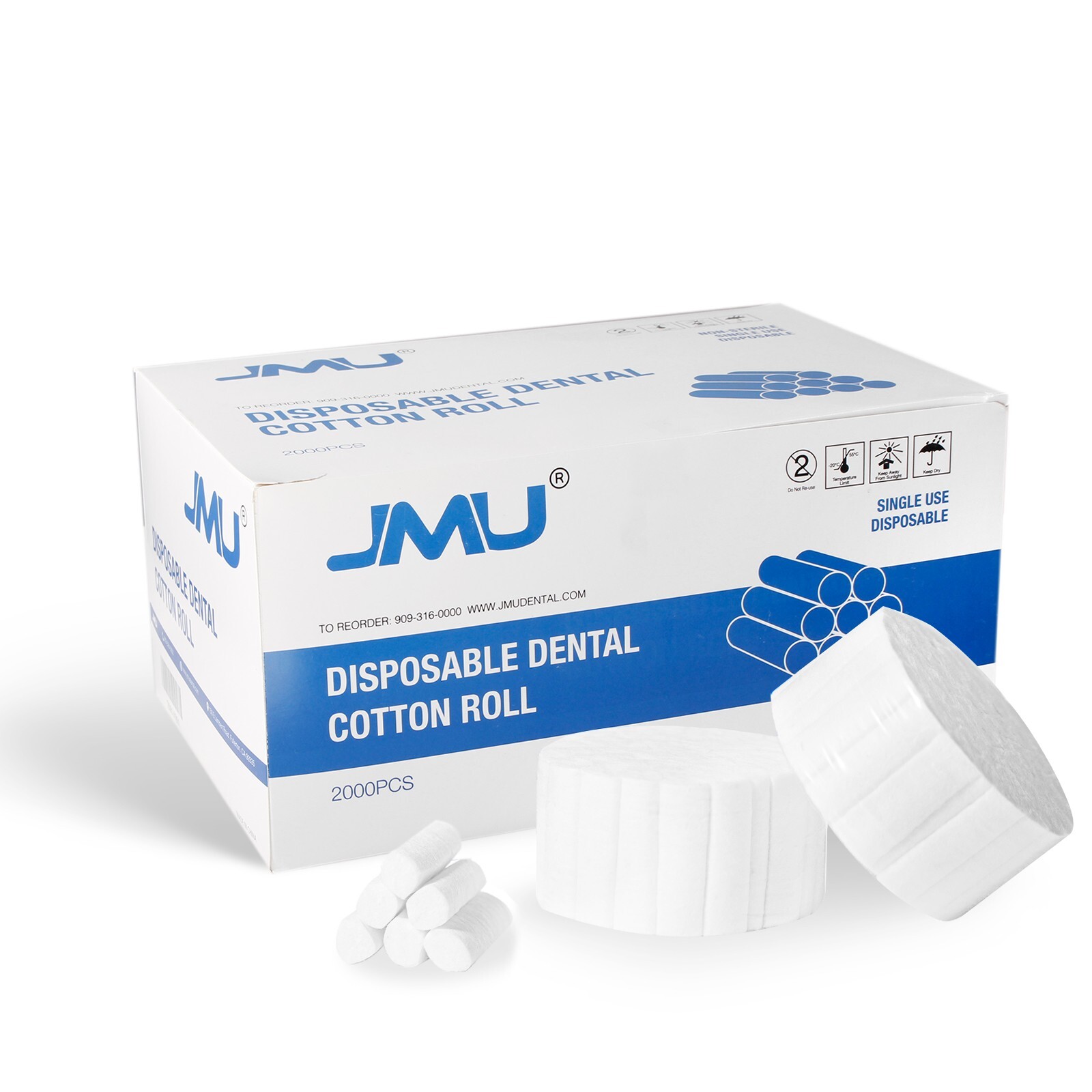 2000PCS Dental Cotton Rolls 1.5″x3/8″ Nosebleed Plug Non-Sterile High Absorbet