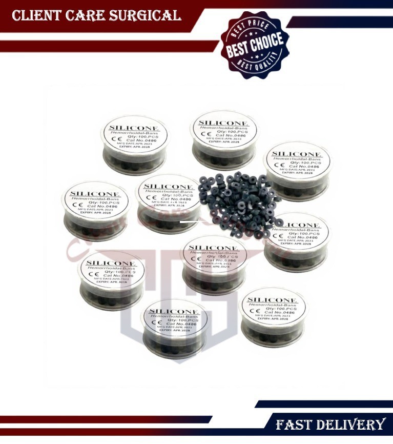 Hemorrhoid Silicone Rubber Bands O Rings For Piles Surgery 1000 Pcs Pack