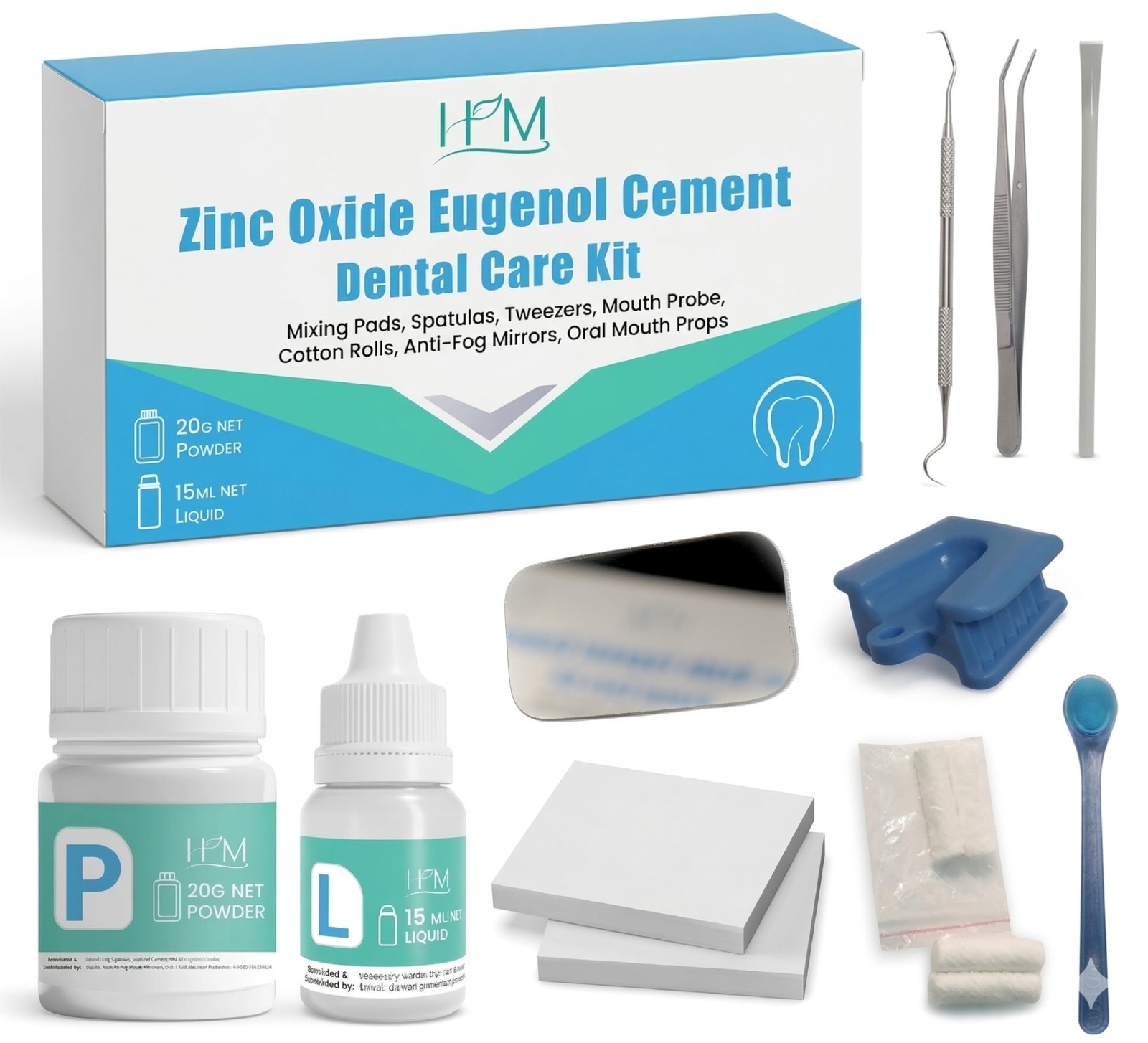Zinc Oxide Eugenol Dental Cement Kit | Instant Tooth Repair & Filling | DIY Emer