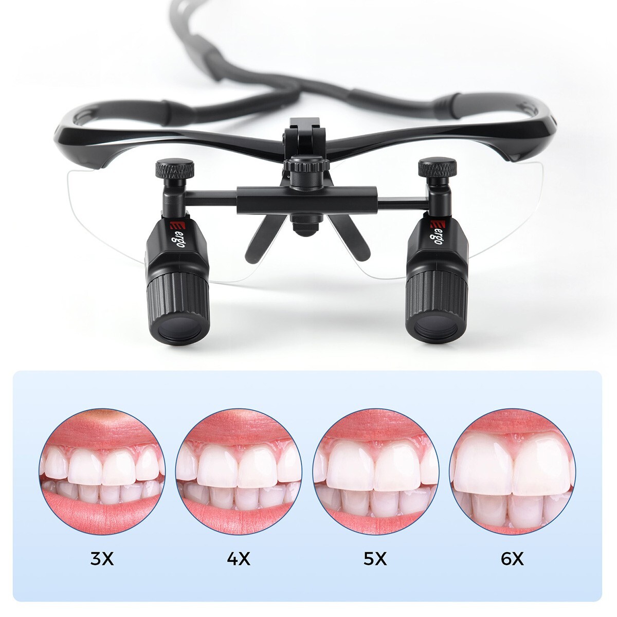 4.0X Dental Surgical Medical Loupes Magnifier Binocular Ergo /LED 5W Headlight
