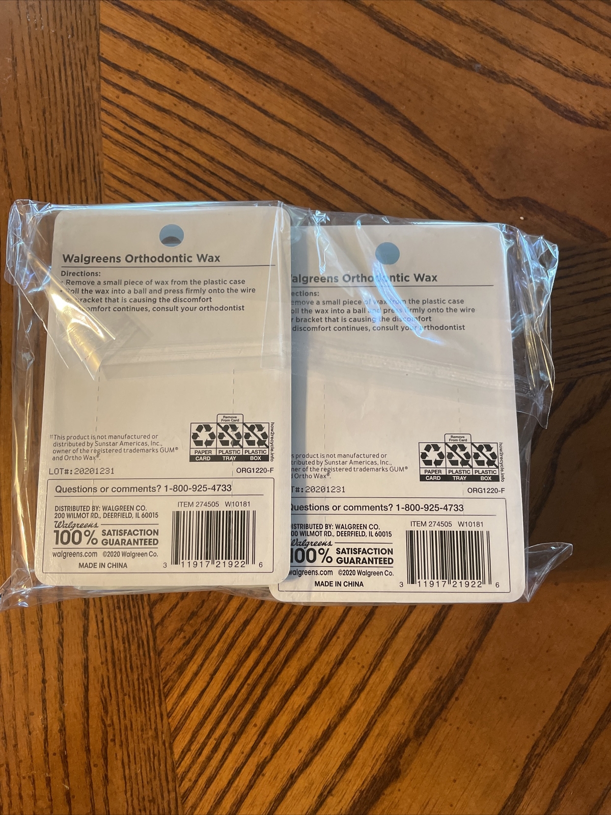 Walgreens Orthodonic Wax 6 Pack Mint Flavor