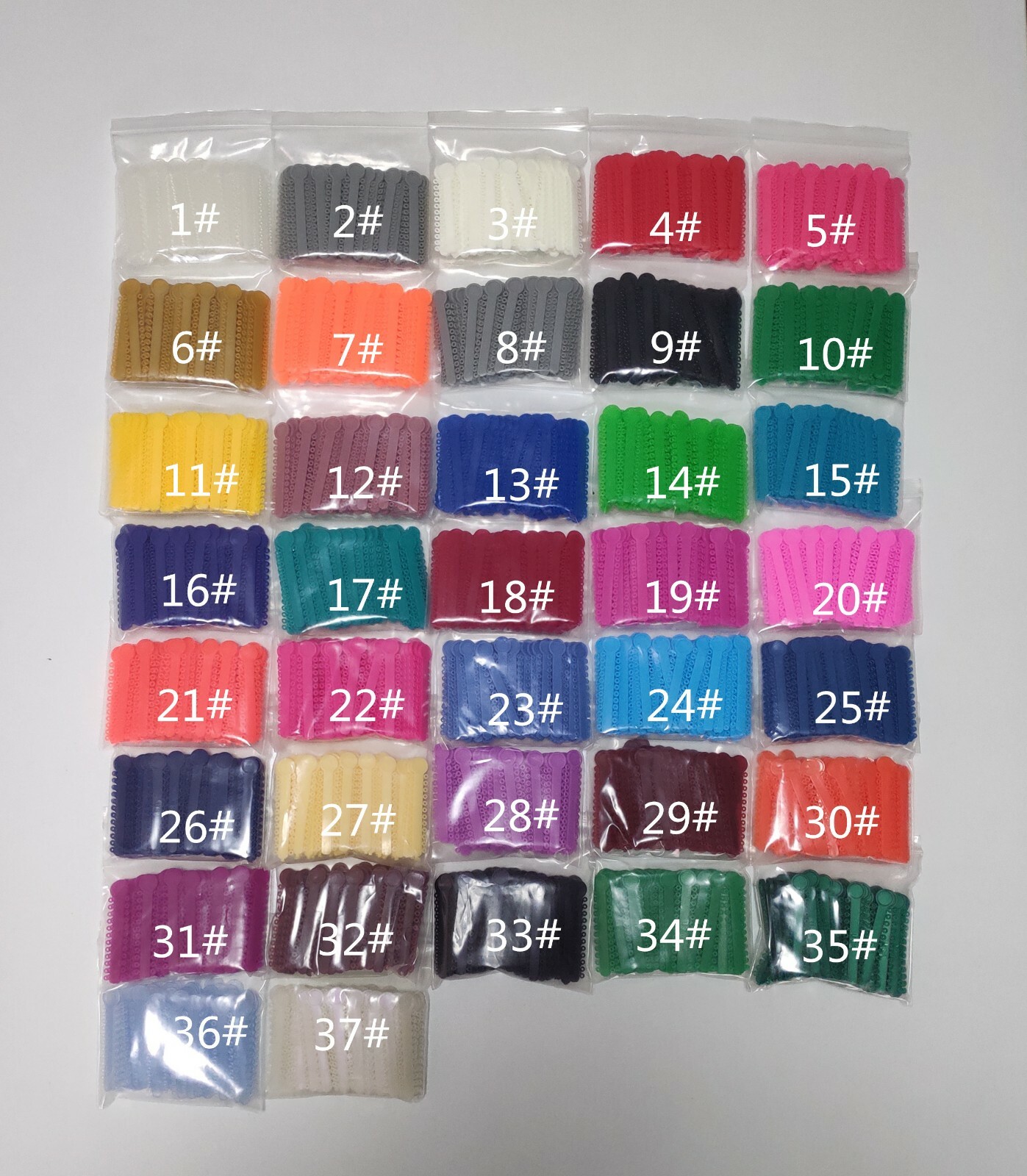 20 Packs Dental Ligature Ties Elastics Ligas Colored Bands 1008Pcs/pack