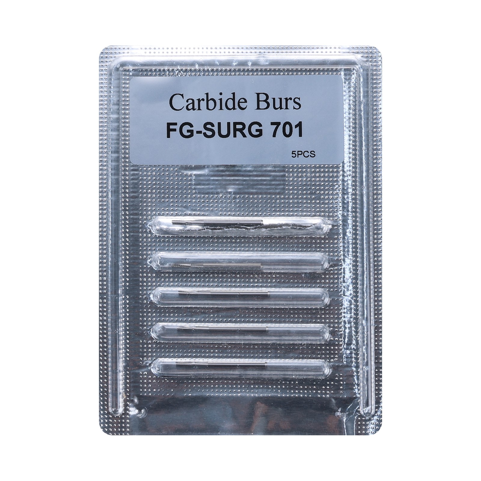 5pcs FGXL-701L Dental Surgical Carbide Burs 25mm Tapered Fissure Cross Cut