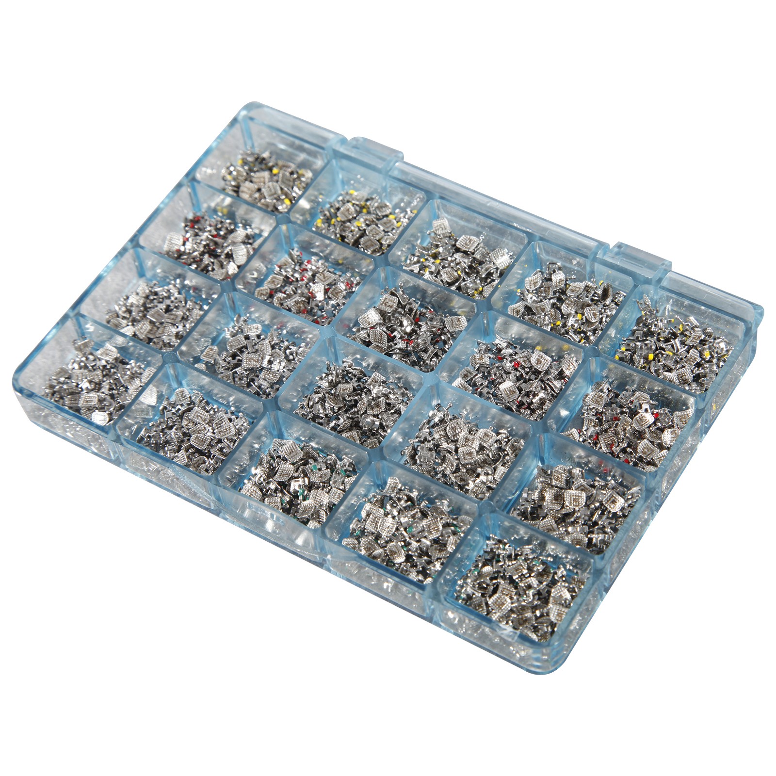 1000PCS Dental Metal Orthodontic Brackets Brace MINI Roth.022 345 Hooks W/ Mark
