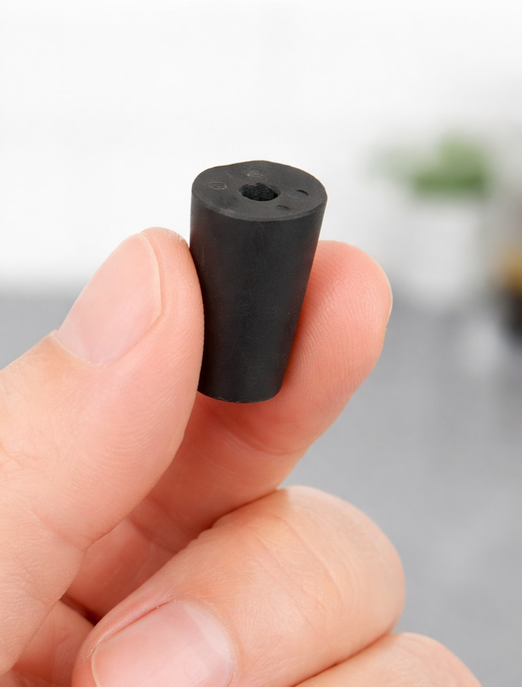 #0 Solid Rubber Stoppers Laboratory Stoppers 1 Hole Fits 1/2″ to 21/32″ ID
